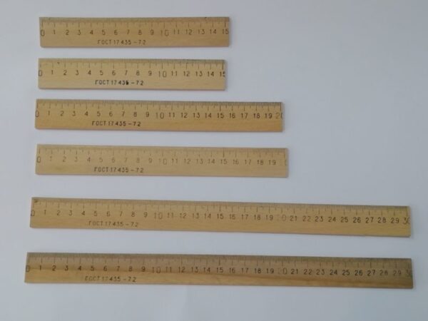 Лінійка деревяна 15-30см
